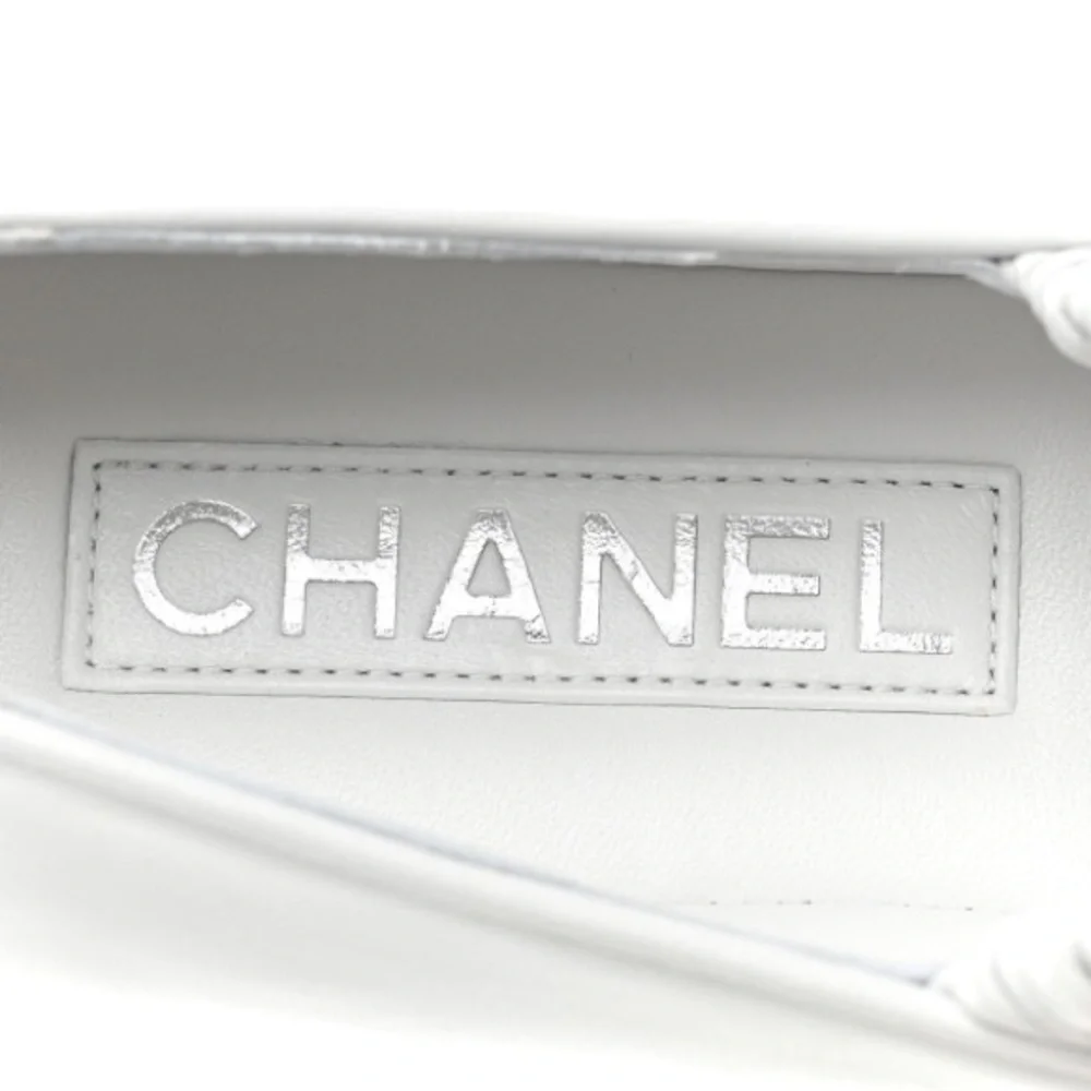 Chanel Cruise 2024 Lambskin Grosgrain Cap Toe Ballerina Flats w/ Leg Warmers 39 - Picture 13 of 15